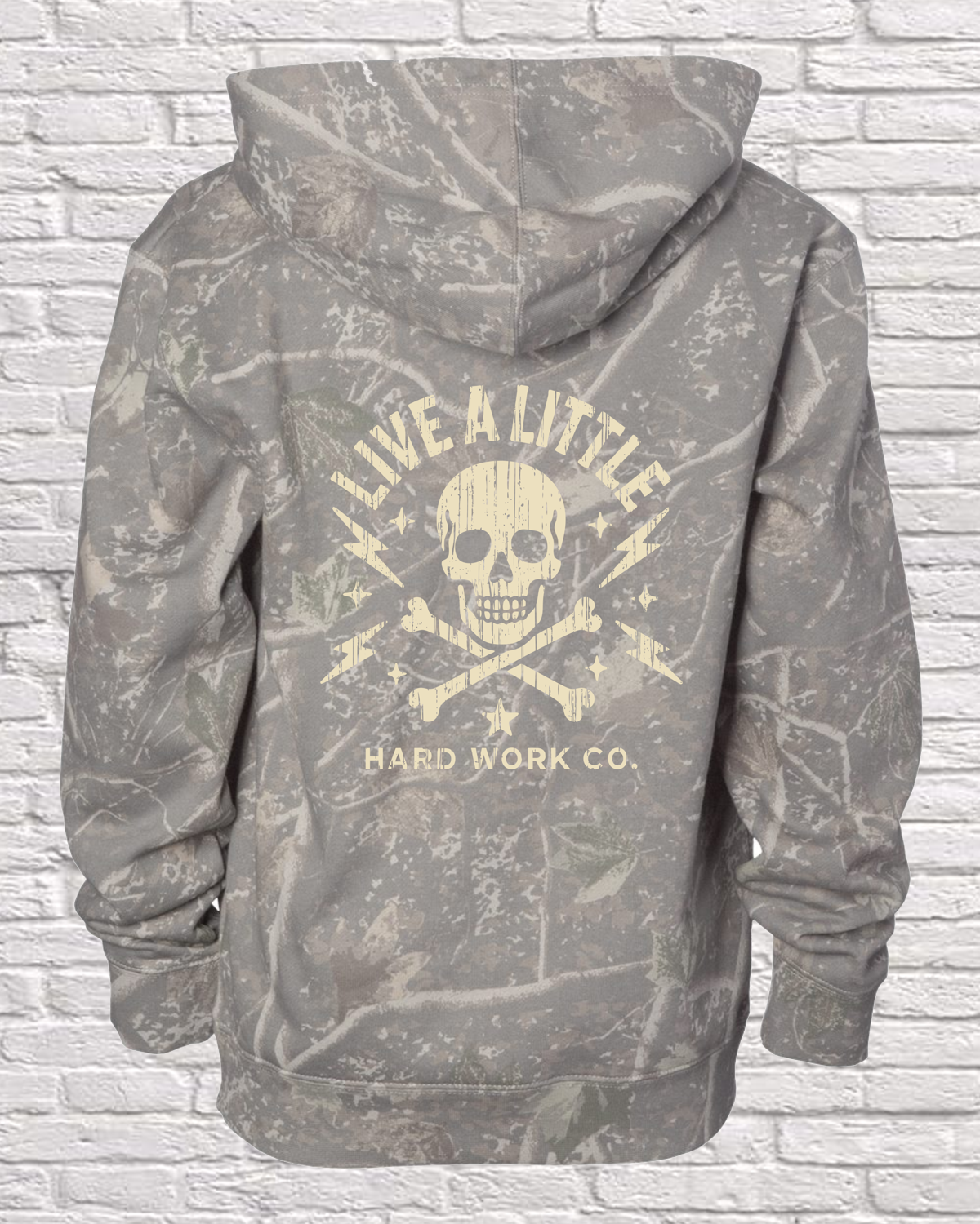 LIVE A LITTLE YOUTH CAMO HOODIE