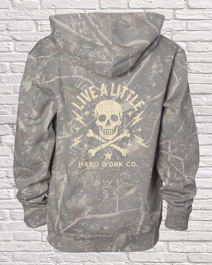 LIVE A LITTLE YOUTH CAMO HOODIE
